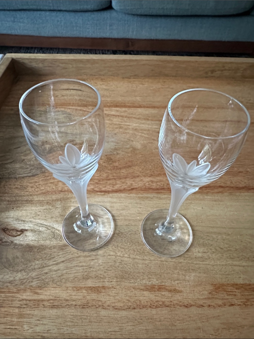 Pair of aperitif glasses